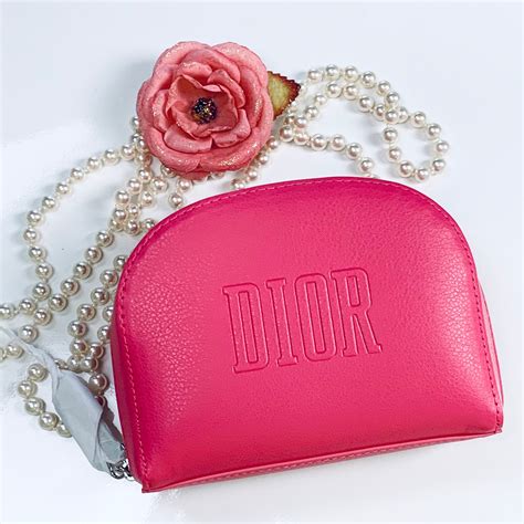 christian Dior makeup bag pink